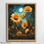 Amazing Sunflowers at Dusk