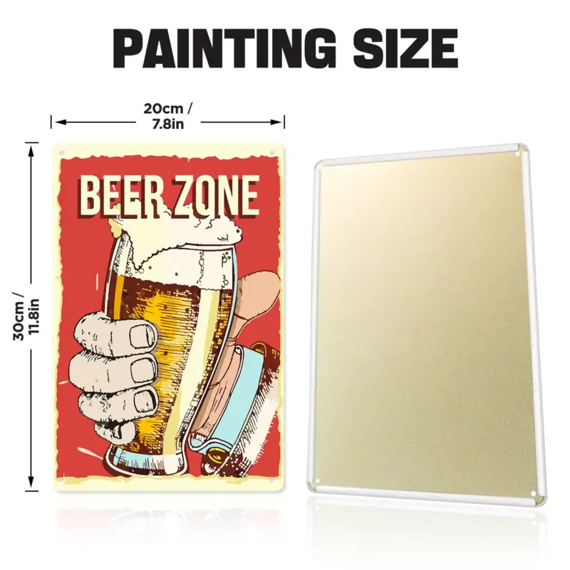 Beer Zone DIY Metal Poster
