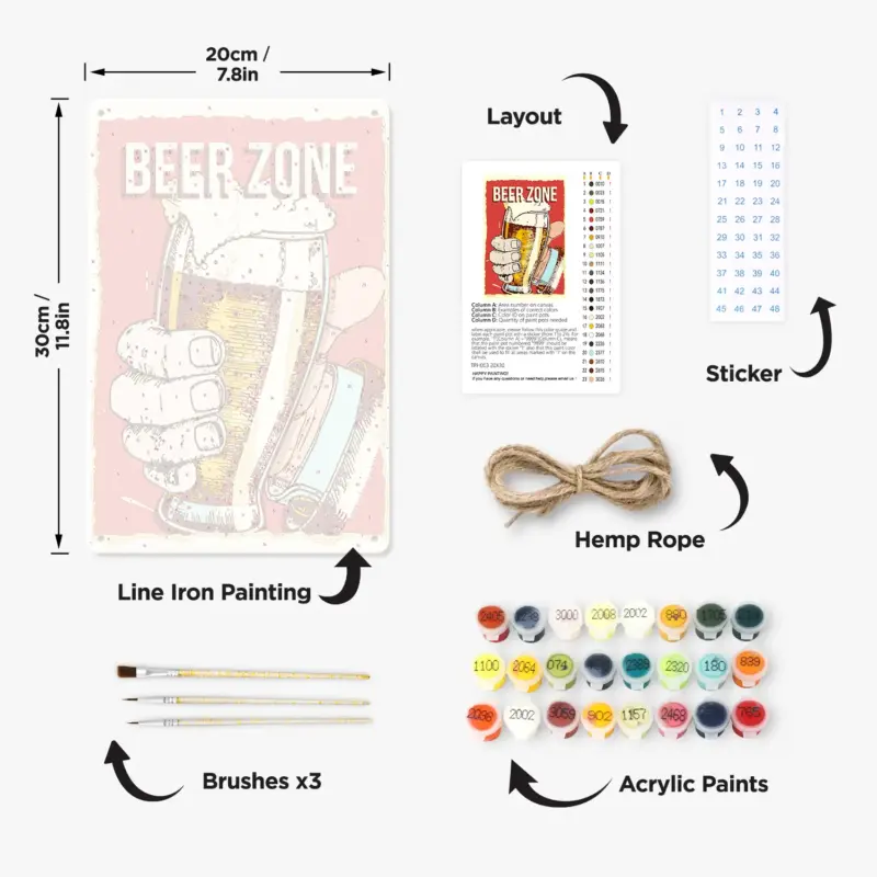 Beer Zone DIY Metal Poster