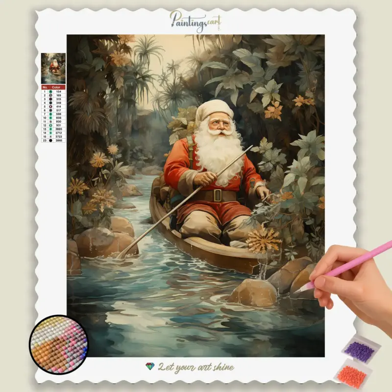 Santa in a Boat