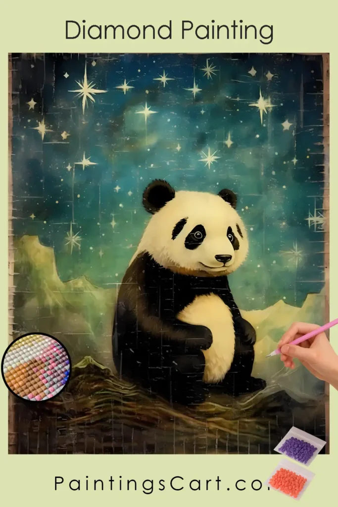 Penguin in Starry Night