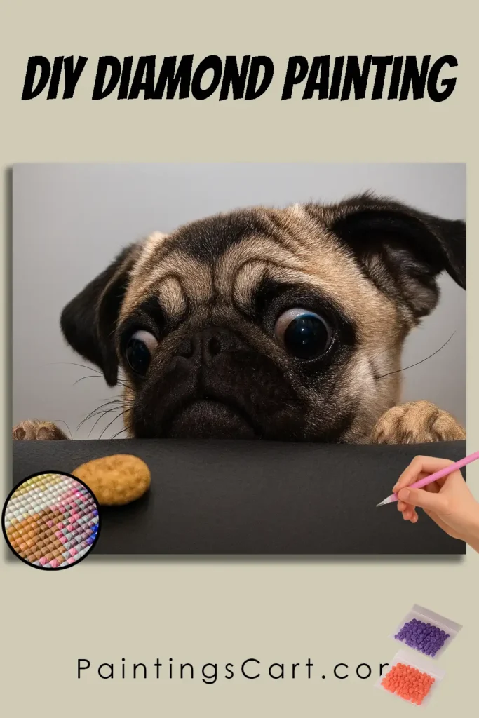 dog beautiful pin diamond painting paintingscart 683x1024 1 DIY paintings - Paint by numbers - Diamond Painting