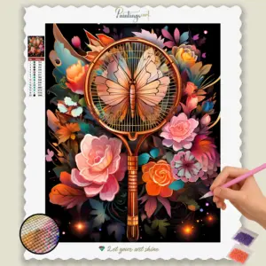 Badminton Butterfly flowers Kawaii