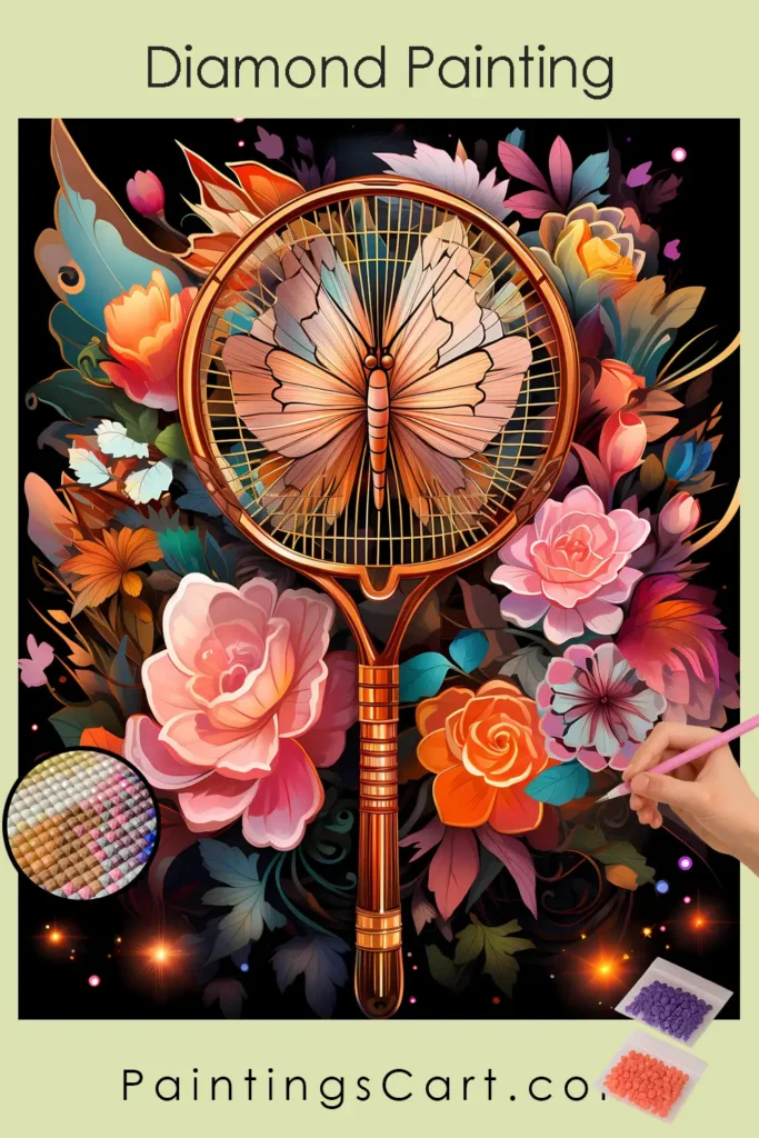 Badminton Butterfly flowers Kawaii