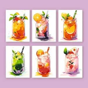 Bunte Sommergetränke