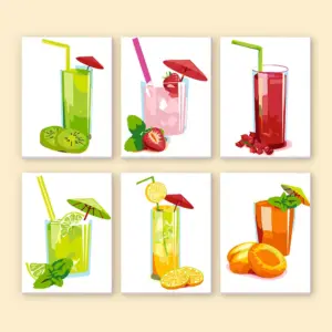 Erfrischende spritzige Getränke