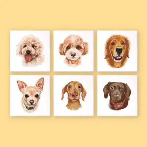 Süße Hunde – Mini Malen nach Zahlen