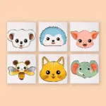 Süße Tiergesichter