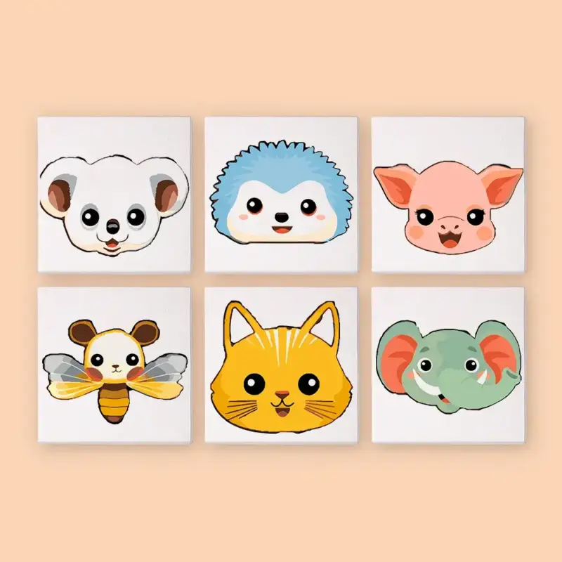 Süße Tiergesichter