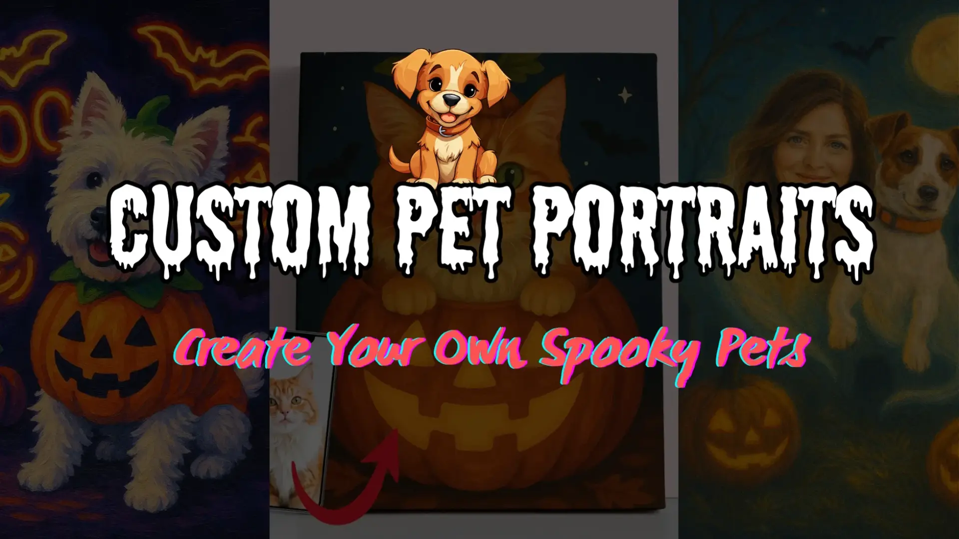 Custom Pet Halloween Portraits