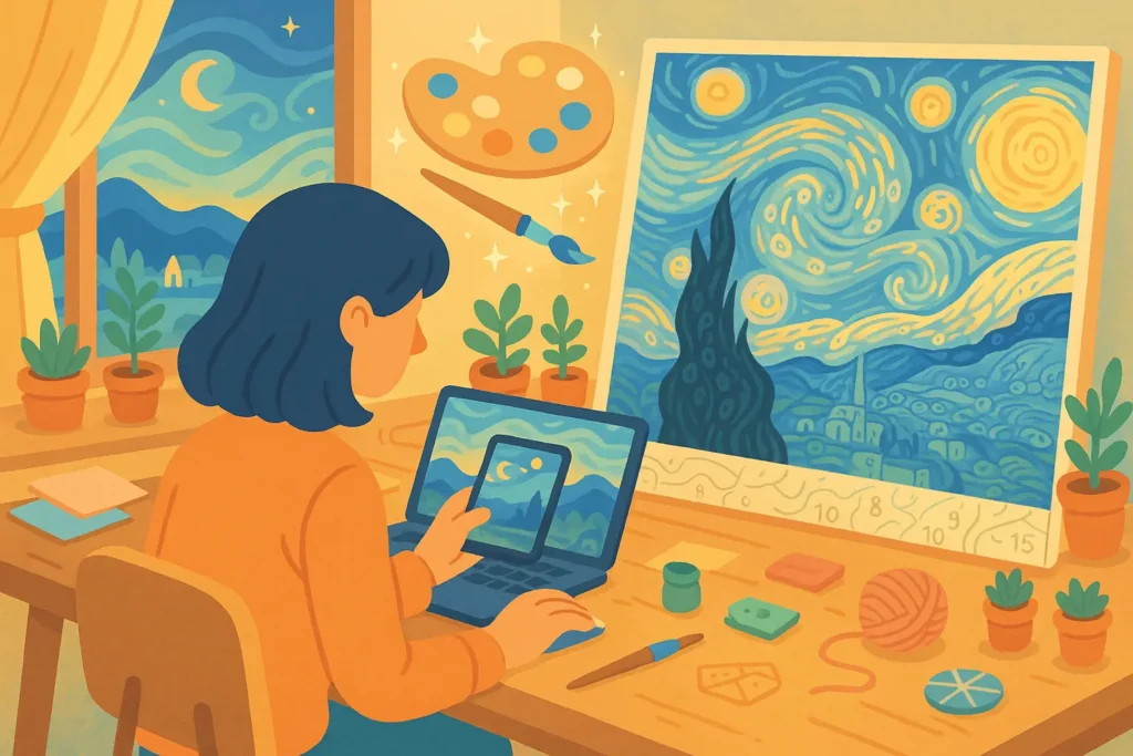 How to customize painting 1024x683 1 DIY paintings - Paint by numbers - Diamond Painting