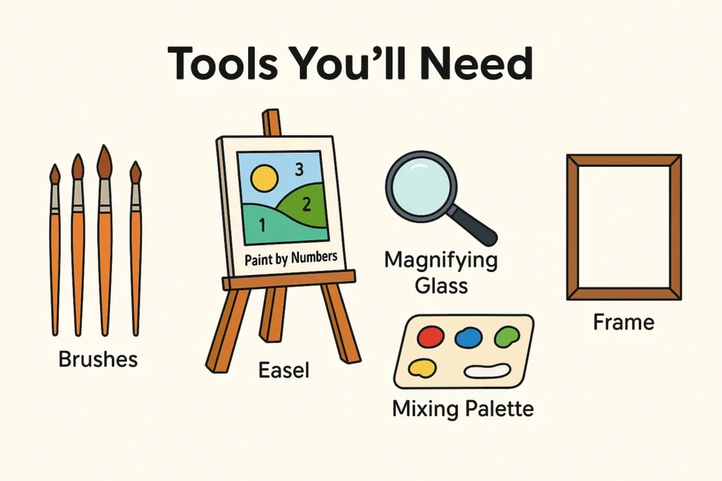 Tools required for paint by numbers